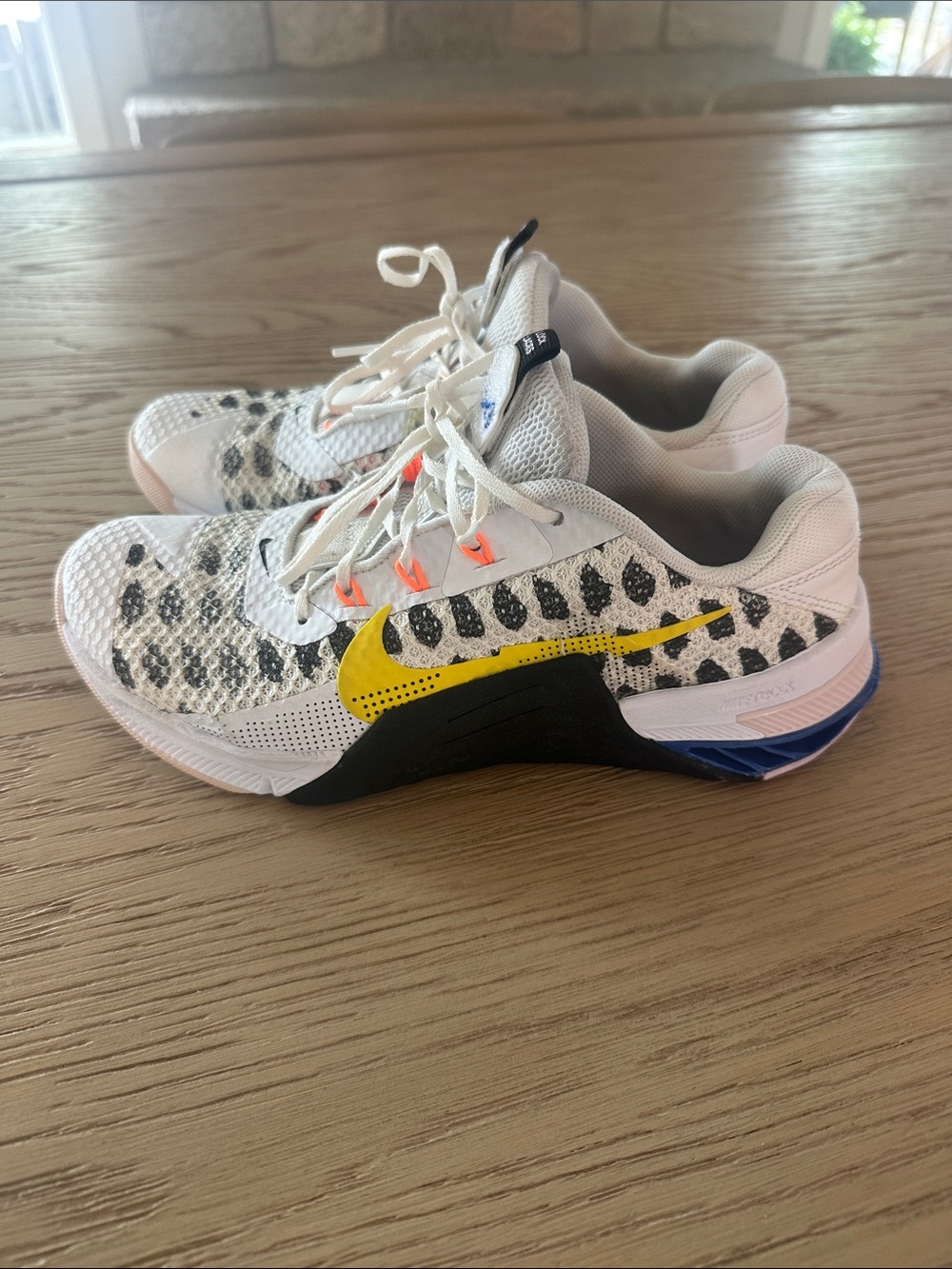 Nike Metcon 7 Polka White Yellow Strike - Size 8